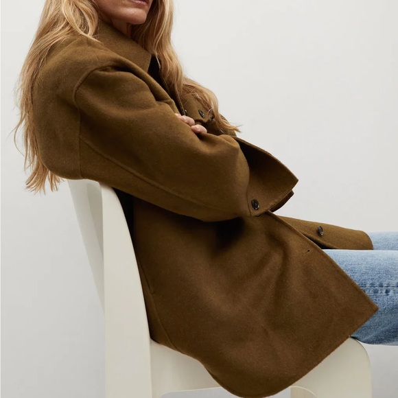 Mango Oversized Wool Shirt Jacket - Picture 2 of 6